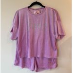 Juicy Couture Pink Velour Matching Set Size Large Bejeweled Lounge top & shorts Photo 0