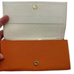 Tory Burch Saffino Orange Leather Sunglasses Case W/ Dustbag Photo 9
