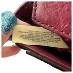 Kate Spade Emmie Ostrich Embossed Crossbody Purse Gold Chain Burgundy Leather Photo 4