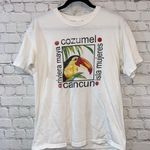 Mexico White Graphic Toucan Short Sleeve Tee Shirt Size XL Photo 0