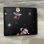 Coach NWOT Disney X  Wallets With Holiday Christmas Print Mickey Donald Pluto Photo 2