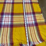 Old Navy yellow purple plaid scarf one size Winter Fall Photo 5