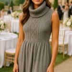 Old Navy  Cowl Neck Sweater Dress Knit Cozy Sleeveless Soft Warm Autumn Winter M Photo 1