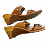Nurture Boho leather multi color sandal open wedge Orange Size 10 Photo 2