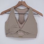 Gymshark  Whitney Simmons Twist Front Sports Bra Taupe Medium Athletic Photo 1