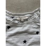 Loft Sweatshirt Womens XS White Blue Embroidered Stars USA Beachy Coastal Preppy Photo 4