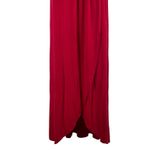 Rolla Coster Cold Shoulder Faux Wrap Maxi Dress Red Size S Photo 4