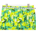 J.Crew Mini Skirt Womens 8 Green Yellow Daffodil Basketweave Textured Pockets Photo 5