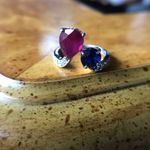 Natural Ruby Masoala Sapphire Sterling Silver Ring Blue Size 6 Photo 8