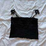 H&M  Divided Womens Size Small Scrunched Casual Black Tank Crop Top Summer Beach Photo 5