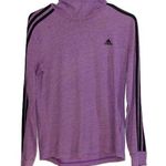 Adidas Climalite Womens Purple Long Sleeve Jersey Hoodie Sweatshirt Jacket Small Photo 0
