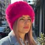 Vibrant Pink Russian style Faux fur winter hat. Photo 1