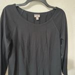 J Jill 3/4 Sleeves Stretch Jersey Tunic Dress Knee Length Black Medium Petite MP Size undefined Photo 1