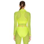 Adam Selman  Sport Perforated Polka Dot Neon Yellow Mesh Crop Top Size XS NEW NWT Photo 1