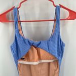 POLO RALPH LAUREN Swimsuit Size Small NEW SAMPLE Ribbed Stripe Blue Open Back Photo 6