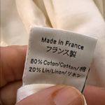 Atlantique Ascoli Paris white Cotton Linen Ruffle Mini Dress Tunic Size 1 Small Photo 4