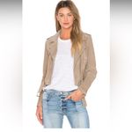BLANK NYC  Suede moto jacket in sand stoner small $198 Photo 13