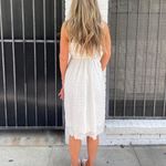 Madewell Classy White  eyelet ruffle midi dress sz 00 Photo 3