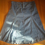 Y2K Mwah Jeans Paneled Long Blue Denim Skirt, Size 18W Photo 0