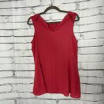 White House | Black Market  Coral Chiffon Sleeveless Blouse Women’s Small Lace Trim Photo 8