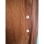 ZARA Ribbed Brown Maxi Dress Button Slit Size Small Tank Low Open Back Photo 2