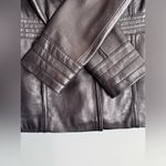 Avanti Women’s Black Leather Lambskin Jacket Blazer 3 Button Buttery Soft Size M Photo 4