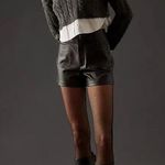 Maeve Anthropologie  The Colette Faux Leather Shorts EUC Black 31 Photo 0