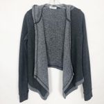 35MM Clothing Open Front Charcoal Hooded Cardigan Size XS Gray Photo 0