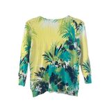 Joseph A . Floral Button Down Cardigan Sz Medium Petite Photo 1