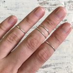 Handmade set of sterling silver midi rings Photo 0