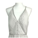 New Jenny Packham Gown Size 16 Oyster Rhinestone Flowy Pleated Chiffon Gala Gray Photo 1