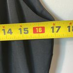 H & M black scalloped trim skater midi dress with adjustable strap sz small Photo 7