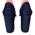 ZARA BASIC BACK AND BLUE JACQUARD FABRIC COVERED BLOCK HEEL SHOES (40/9) Photo 8