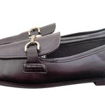 A New Day  Gold Chainlink Faux Leather Womens Loafers Size 8 Black Slip On Preppy Photo 3