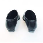 Vintage Genuine Leather Western Heeled Mules in Black | Size 6.5 Photo 6