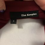 The Kooples  Maroon Collarless Crepe Button Down Photo 5