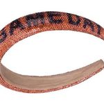 Juliet Crystal Game Day Orange/Black Rhinestone Embellished Puffy Headband Orange Photo 0