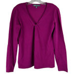 Title Nine  Womens V-Neck Sweater Size Small Twisted Front Purple Soft Photo 0