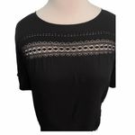 Levi's Levi’s Cutout Lace Keyhole Blouse Top Black Small Photo 13