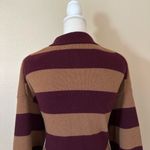 Madewell Cashmere Wool Knit Sweater Midi Dress Sz L Aroma Striped Long Sleeve Photo 9