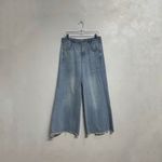 Pilcro  Blue Wide Leg Cropped Boyfriend Raw Hem Jeans Sz 28 Photo 1