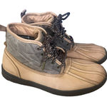 Barbour Women Size 8 Tan Nubuck Leather Duck Waterproof Lace Up Boots Photo 0