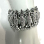 Sarah Coventry silver tone vintage pineapple bracelet in original box Photo 1