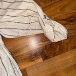 J.Jill  XL Linen Blend Striped Blazer‎ Jacket Long Sleeve Roll Tab Pockets fall Photo 1