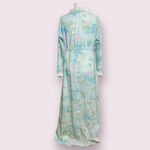 Vintage JC Penny Floral Robe House Dress NO SIZE Empire Waist Pastel eyelet Trim Blue Photo 2