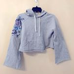 American Rag Crop Embroidered Sweatshirt Photo 0