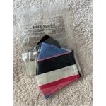 Kate Spade  Blue Pink Stripe Berber Fashion Face Mask Elastic Loops Wire Nose Photo 2
