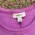 NWT New On 34th ribbed high neck racerback purple pink midi dress large Photo 2