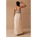 BHLDN  Anthropologie Vilette Strappy Maxi Dress in Oyster NWT Size 8 Photo 2