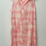 Time And Tru NWT  Tie-Dye Summer Pink Sleeveless Collared Dress size medium Photo 1